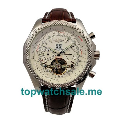UK 48MM Replica Breitling Bentley Mulliner Tourbillon White Dials Watches