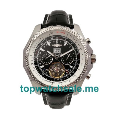 UK 47.5MM Black Dials Breitling Bentley Tourbillon 24749 Replica Watches