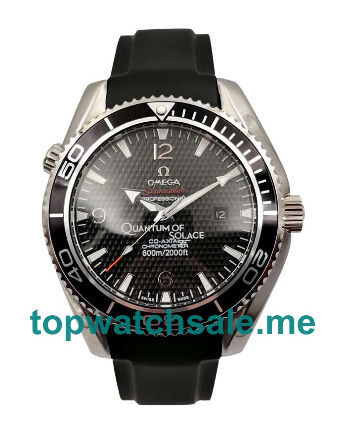UK 43MM Black Dials Omega Seamaster Planet Ocean 222.30.46.20.01.001 Replica Watches