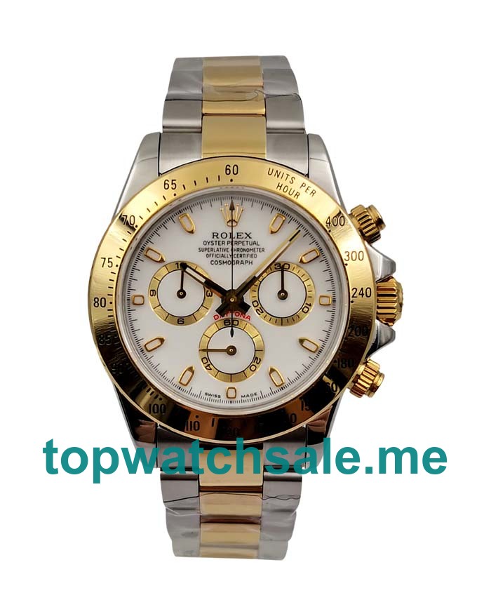 UK Swiss Made Rolex Daytona 116523 Replica Watches With White Dials For Men