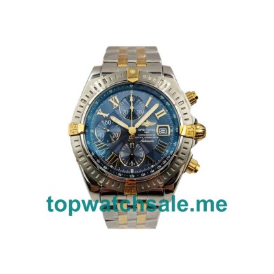 UK High Quality Breitling Chronomat Evolution B13356 Fake Watches With Blue Dials For Men
