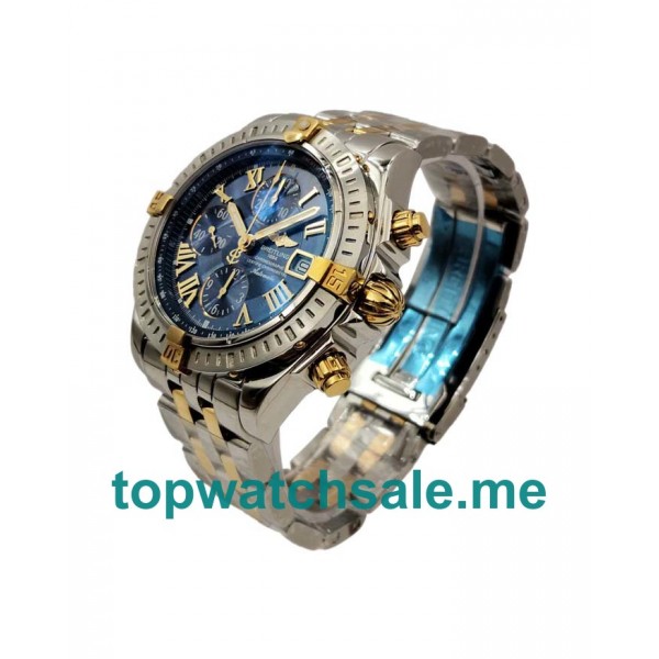 UK High Quality Breitling Chronomat Evolution B13356 Fake Watches With Blue Dials For Men