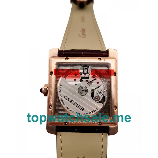 UK 44MM Brown Dials Cartier Tank MC W5330002 Replica Watches