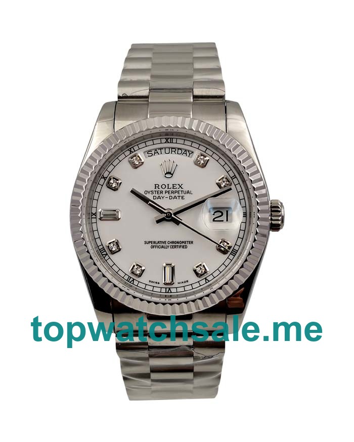 Best Quality Rolex Day-Date 118239 Fake Watches With White Dials For Men