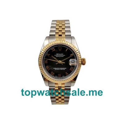 UK Swiss Made Rolex Datejust 178273 Replica Watches With Black Dials For Sale