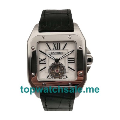 UK 40MM White Dials Cartier Santos 100 30513 Replica Watches