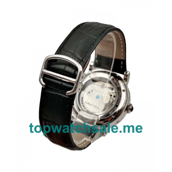 UK 42MM Black Dials Cartier Rotonde W1580007 Replica Watches