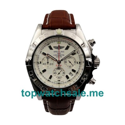UK 46.5MM White Dials Breitling Chronomat AB0110 Replica Watches