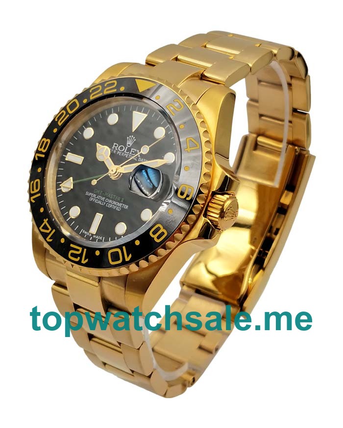 UK Swiss Made Rolex GMT-Master II 116718 LN Fake Watches With Black Dials For Men