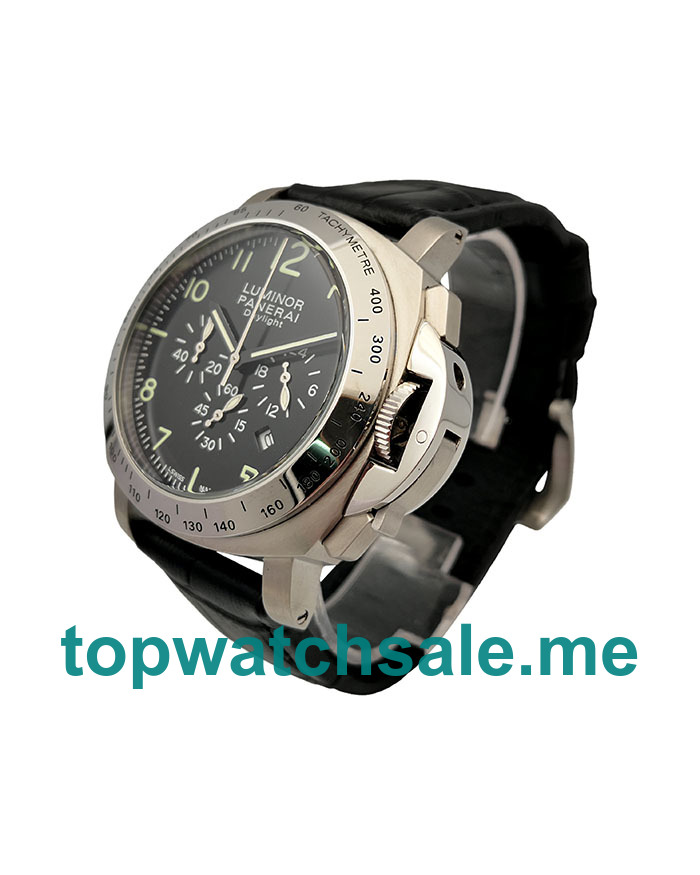 UK 42.5MM Replica Panerai Luminor Daylight PAM00196 Black Dials Watches