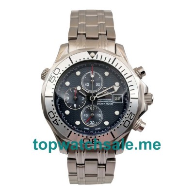 UK Cheap Omega Seamaster Chrono Diver 2598.80.00 Fake Watches With Blue Dials For Sale