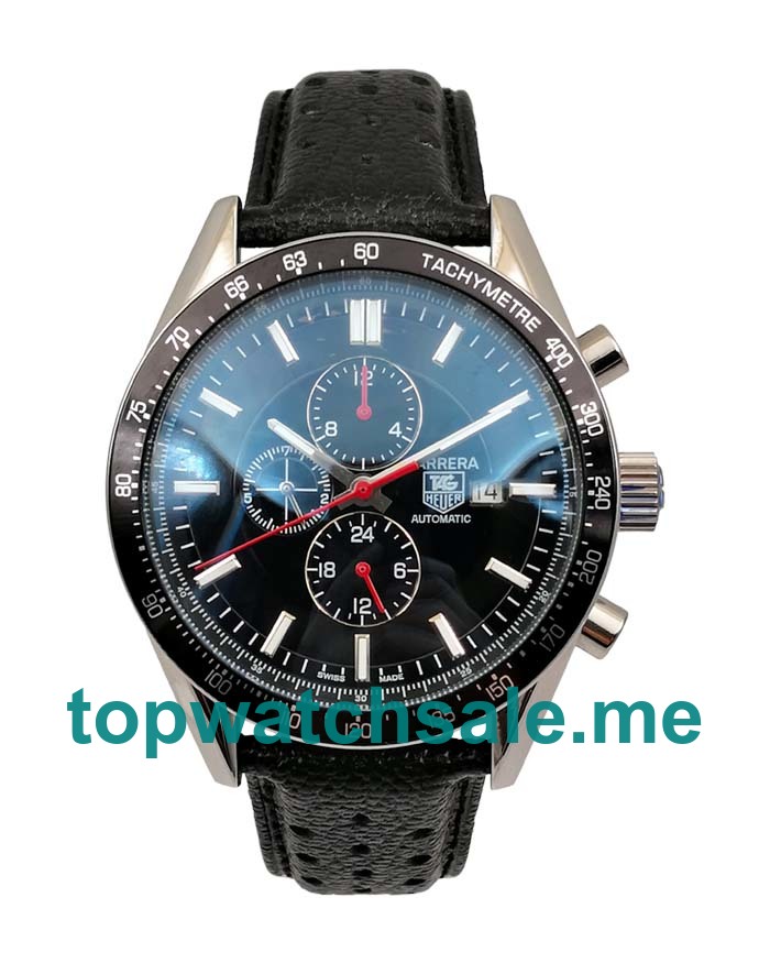 UK 44MM Replica TAG Heuer Carrera CV2014.FC6233 Black Dials Watches