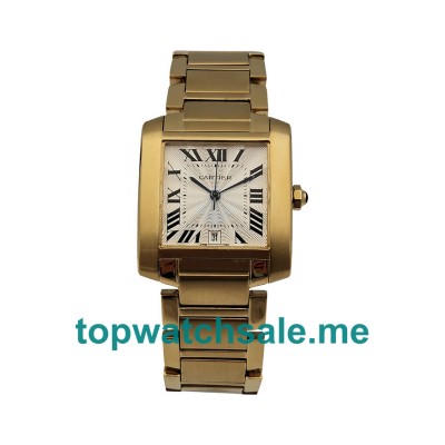 UK 29MM Silver Dials Cartier Tank Francaise W50001R2 Replica Watches