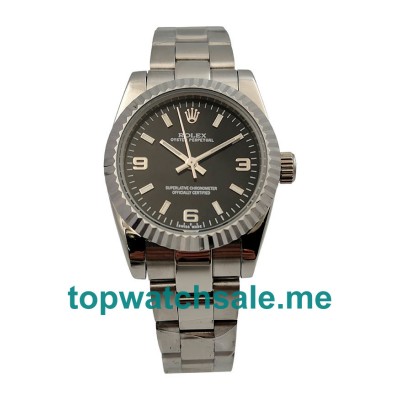 UK 31MM Black Dials Replica Rolex Oyster Perpetual 177234 Watches