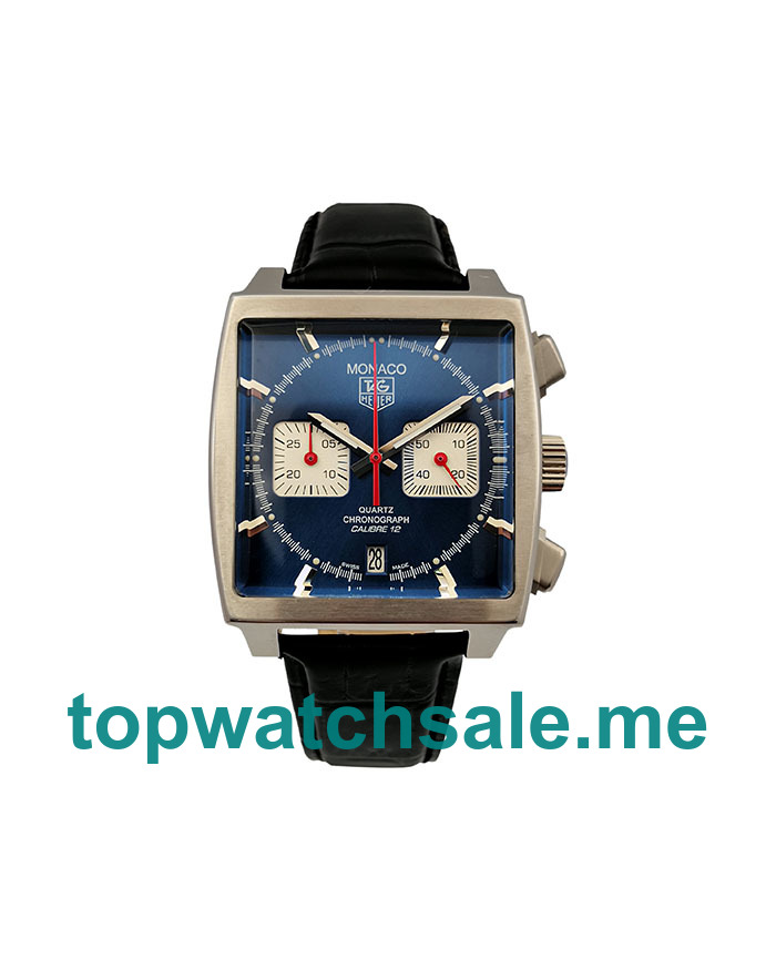 UK 37.5MM Replica TAG Heuer Monaco CW2113.FC6183 Blue Dials Watches