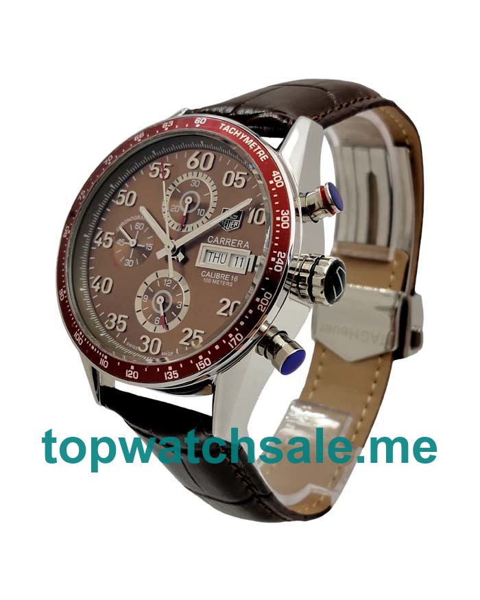 UK 43.5MM Brown Dials TAG Heuer Carrera CV2A12.FC6236 Replica Watches