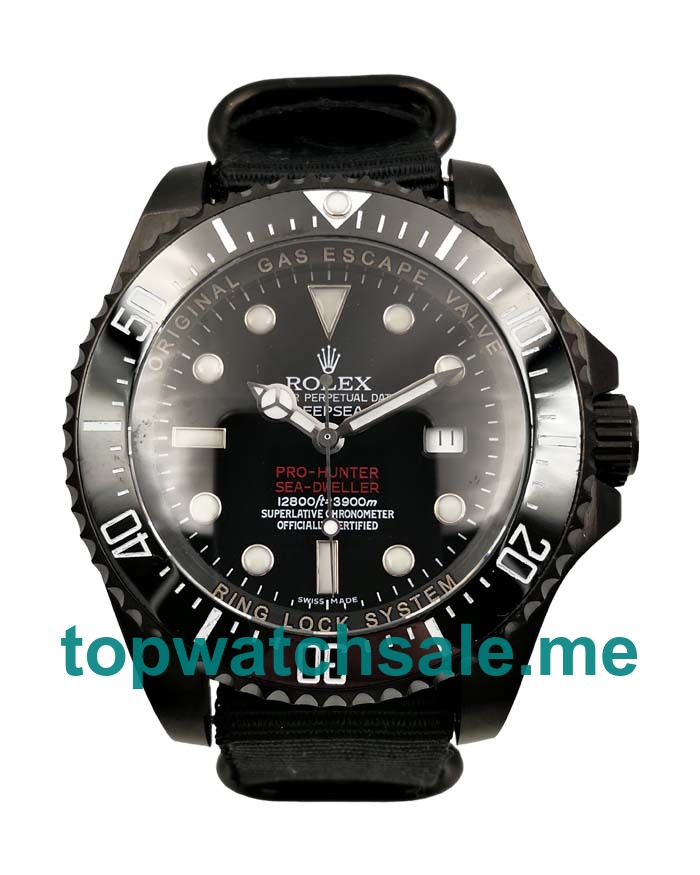 UK Swiss Made Rolex Sea-Dweller Deepsea 116660 Replica Watches With Black Dials For Sale