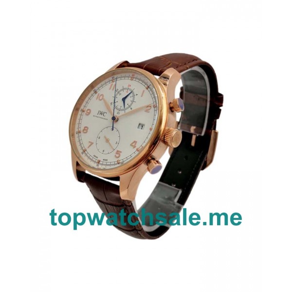 UK 42MM Rose Gold IWC Portugieser Chrono IW390402 Replica Watches