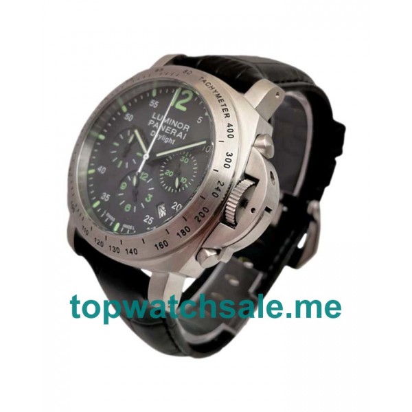 UK 44MM Replica Panerai Luminor Chrono PAM00250 Black Dials Watches