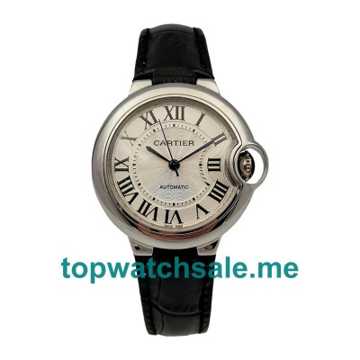 UK 33MM Silver Dials Cartier Ballon Bleu W6920085 Replica Watches