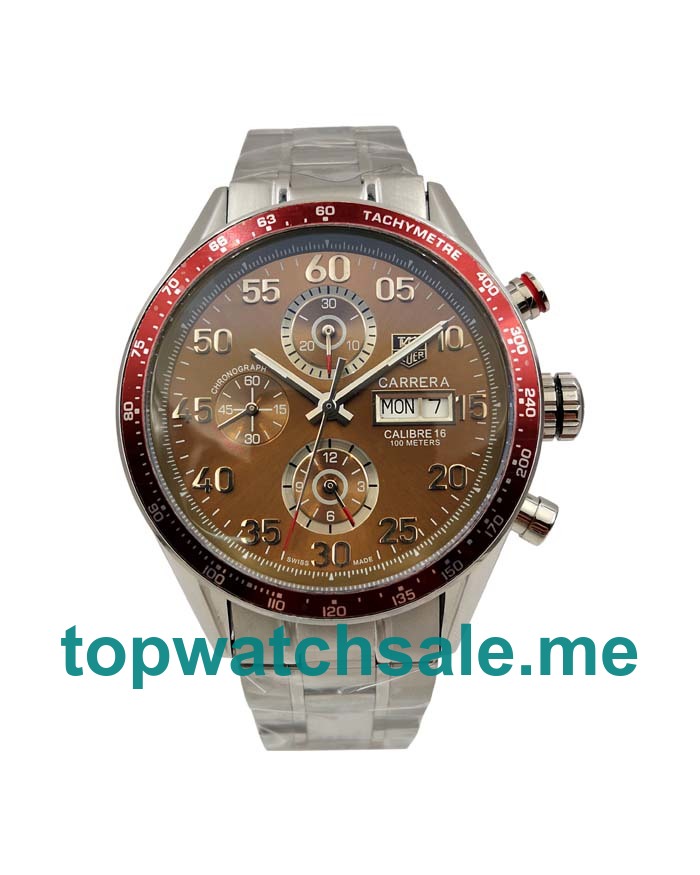 UK 44MM Brown Dials TAG Heuer Carrera CV2A12.FC6236 Replica Watches
