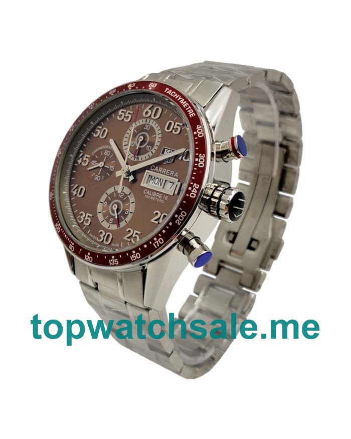 UK 44MM Brown Dials TAG Heuer Carrera CV2A12.FC6236 Replica Watches