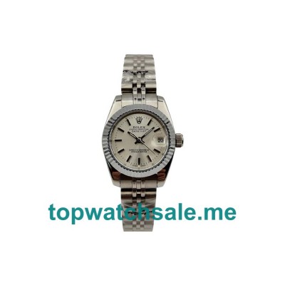 UK 26MM Silver Dials Rolex Lady-Datejust 67194 Replica Watches