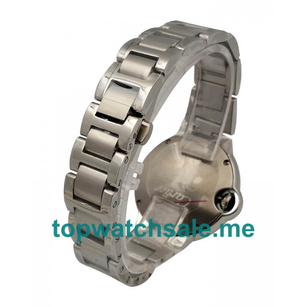 UK 33MM Diamond Hour Markers Replica Cartier Ballon Bleu WE902074 Watches