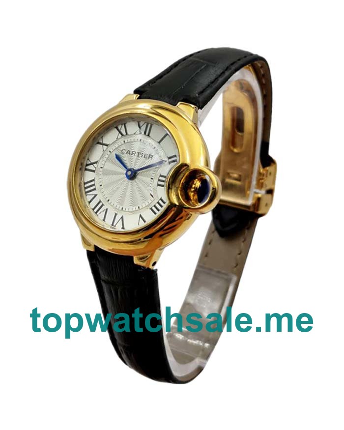 UK 33MM Silver Dials Cartier Ballon Bleu W6900156 Replica Watches