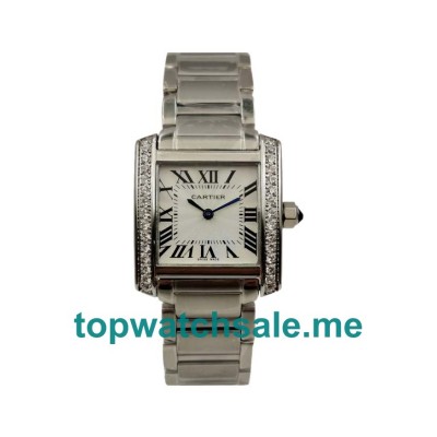 UK 22MM Silver Dials Cartier Tank Francaise WE1002S3 Replica Watches