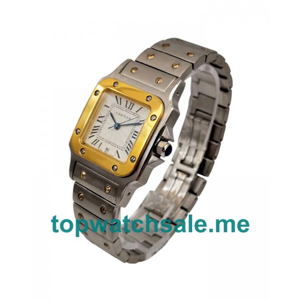 UK 29MM Gold Bezels Cartier Santos W20052C4 Replica Watches