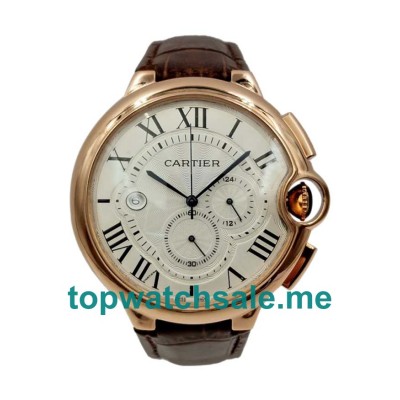 UK 44MM Silver Dials Cartier Ballon Bleu W6920009 Replica Watches