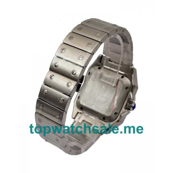 UK 33MM Silver Dials Cartier Santos W20055D6 Replica Watches