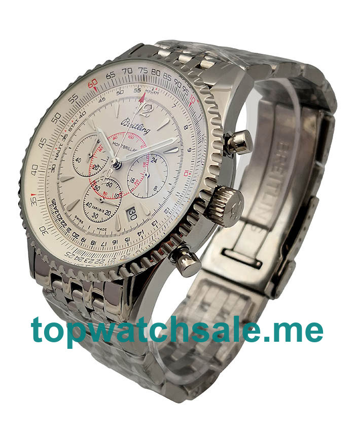 UK 42MM White Dials Breitling Montbrillant A41330 Replica Watches