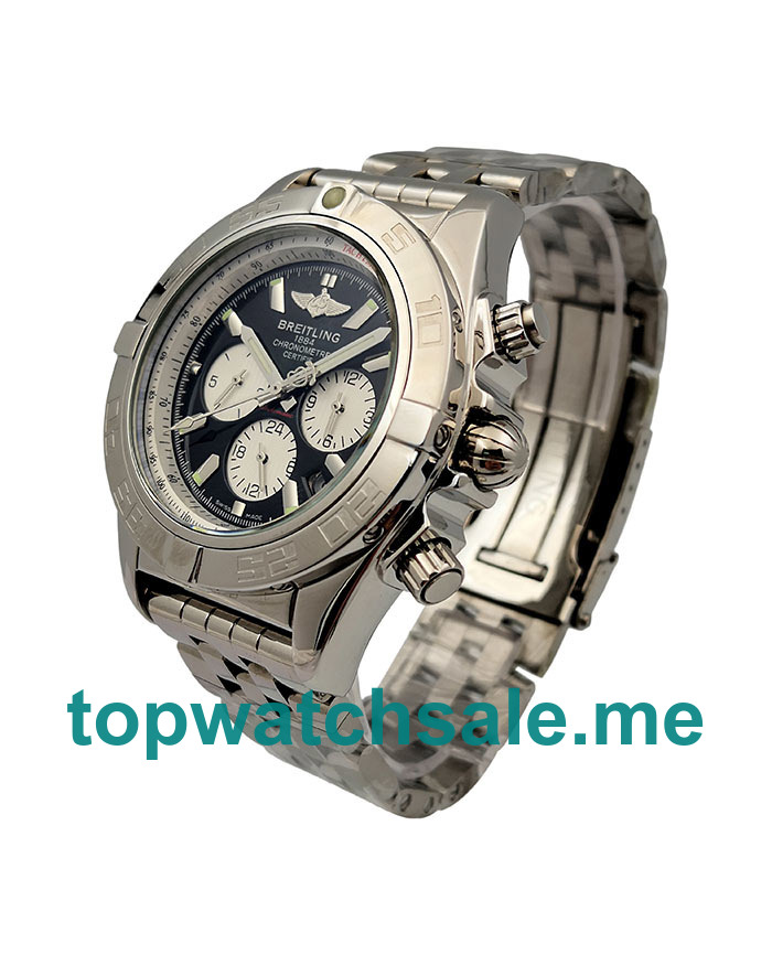 UK 44MM Black Dials Breitling Chronomat AB0110 Replica Watches