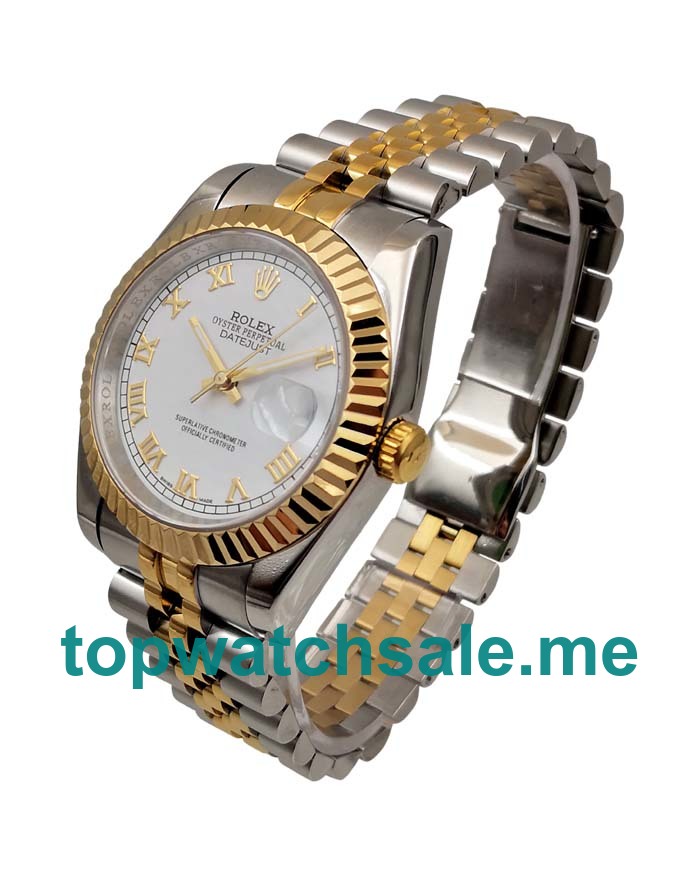 UK 36MM White Dials Rolex Datejust 16233 Replica Watches