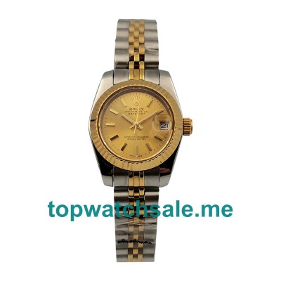 UK 26MM Champagne Dials Rolex Lady-Datejust 79173 Replica Watches