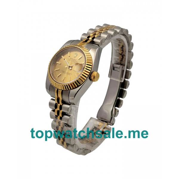 UK 26MM Champagne Dials Rolex Lady-Datejust 79173 Replica Watches