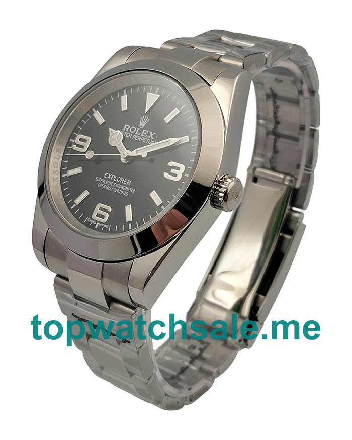 UK 40MM Black Dials Rolex Explorer 214270 Replica Watches
