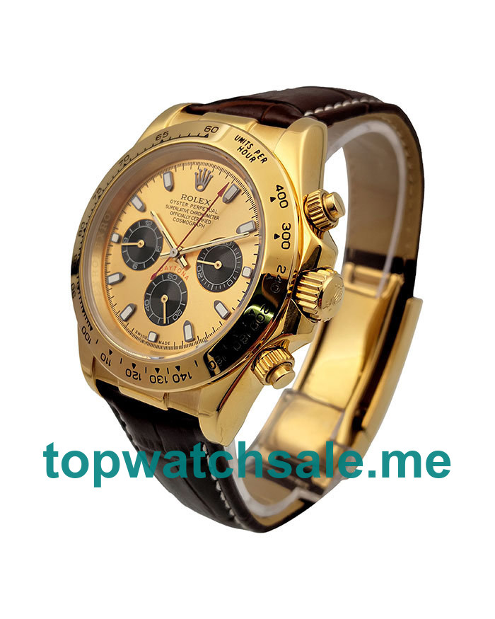 UK 40MM Champagne Dials Replica Rolex Daytona 116518 Watches