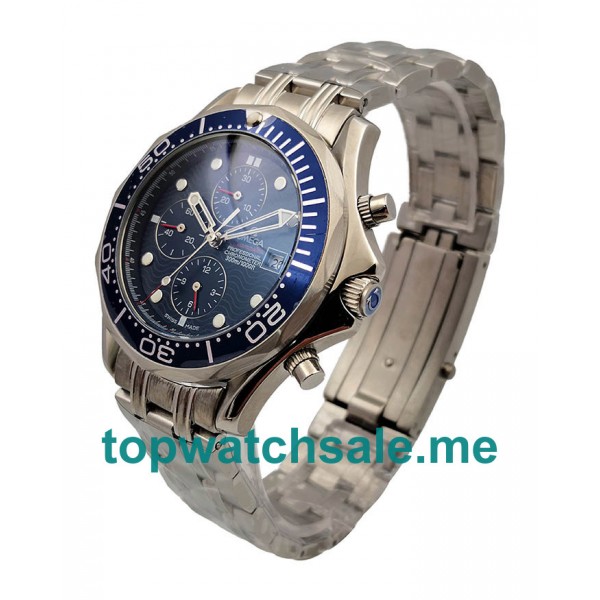 UK 41.5MM Blue Dials Omega Seamaster Chrono Diver 2599.80.00 Replica Watches