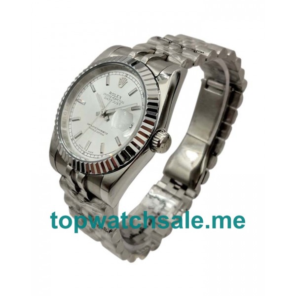 UK 36MM Ivory Dials Rolex Datejust 116234 Replica Watches
