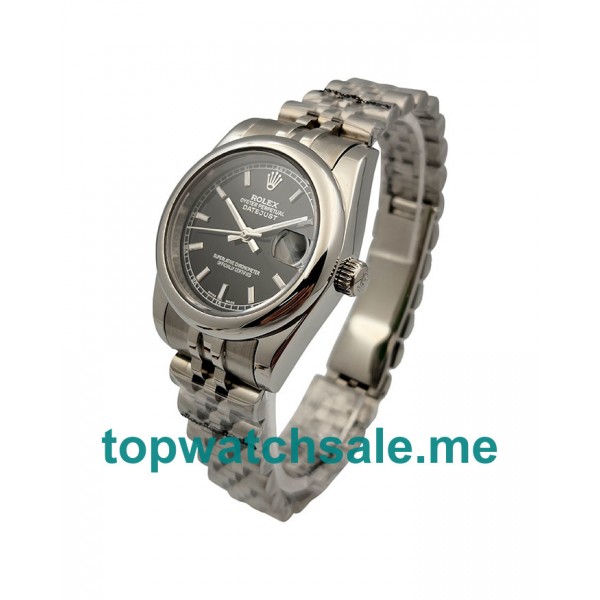 UK 31MM Black Dials Rolex Datejust 178240 Replica Watches