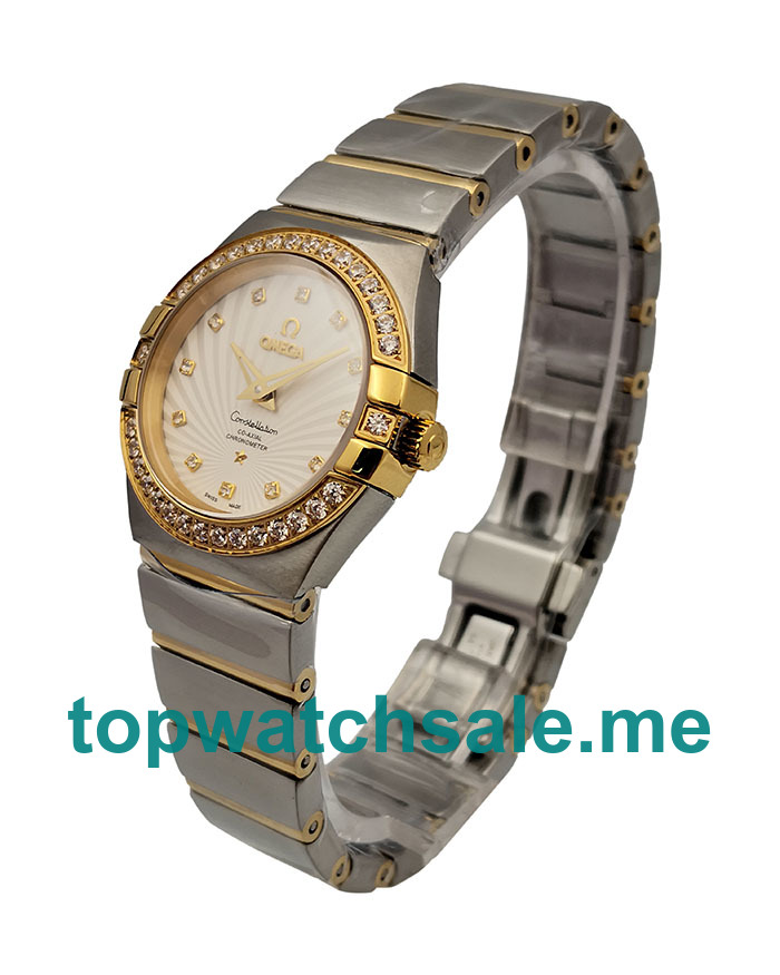 UK 28MM Diamond Bezels Replica Omega Constellation 123.25.27.60.55.008 Watches