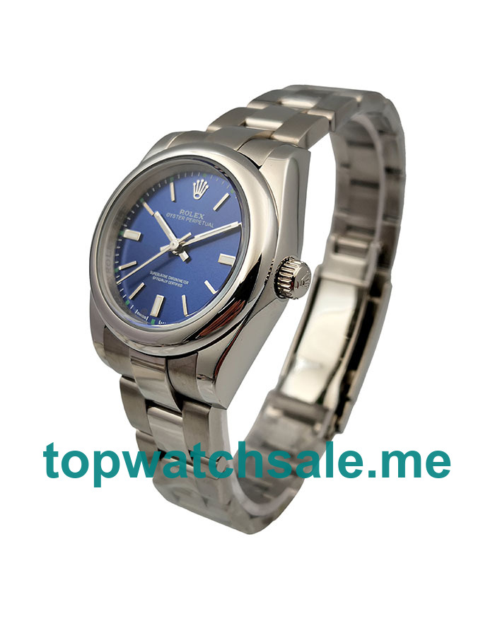 UK 31MM Blue Dials Rolex Oyster Perpetual 177200 Replica Watches