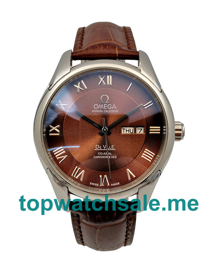 UK 41MM Brown Dials Omega De Ville Hour Vision 431.13.41.22.01.001 Replica Watches