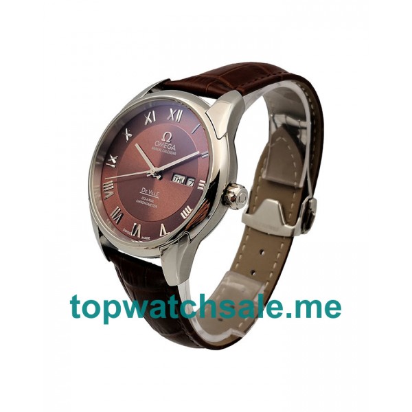 UK 41MM Brown Dials Omega De Ville Hour Vision 431.13.41.22.01.001 Replica Watches