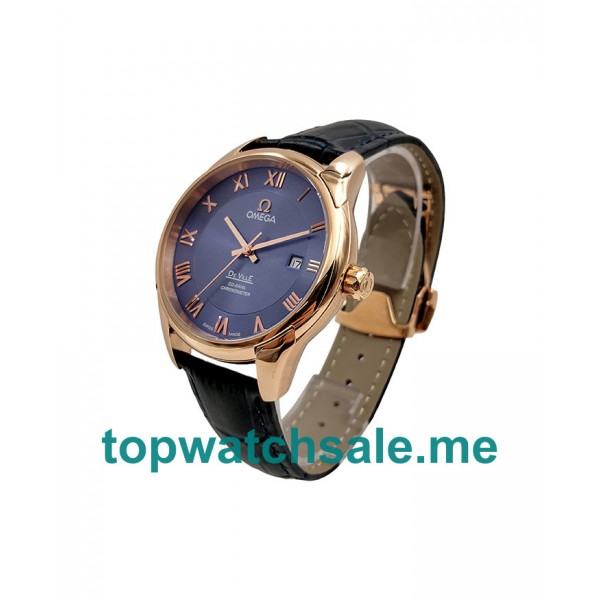 UK 41MM Blue Dials Omega De Ville Hour Vision 431.53.41.22.13.001 Replica Watches