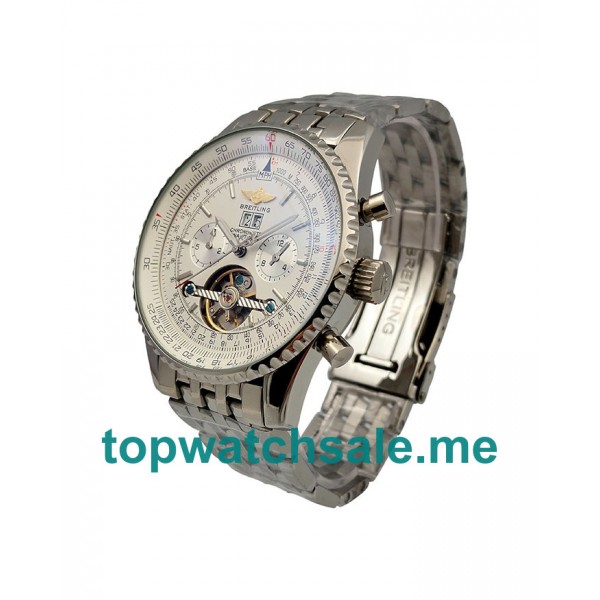 UK 46MM White Dials Breitling Navitimer World A24322 Replica Watches