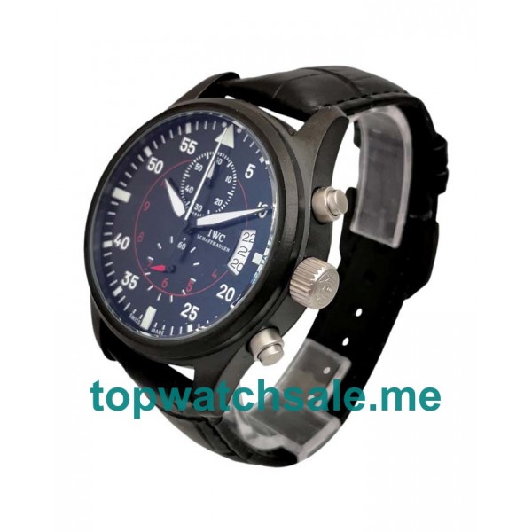 UK 43MM Black Steel IWC Pilots Spitfire IW387802 Replica Watches